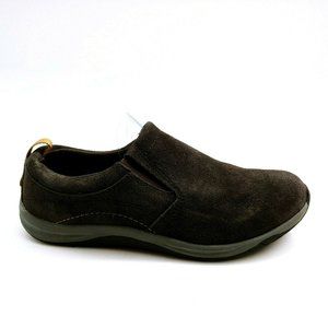 Lands' End Womens Solid‎ Suede Comfort Slip On Shoes 461885 Mink Brown 6.5D